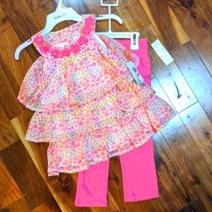 NWT girls floral set